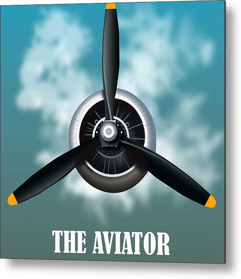Movie Poster Metal Print featuring the photograph The Aviator - Alternative Movie Poster #1 by Movie Poster Boy