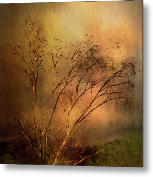 Autumn Metal Print featuring the digital art A Touch of Autumn by Nicole Wilde