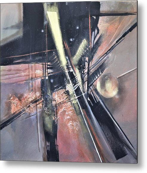  Abstract Metal Print featuring the painting Acrophobia by Tom Shropshire