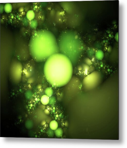  Metal Print featuring the digital art Chlorophyll by Jo Voss