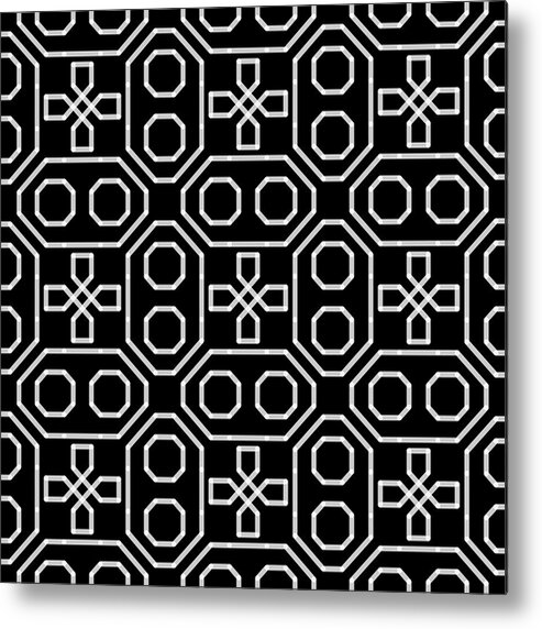 Abstract Metal Print featuring the drawing Connect Pattern - 9-9-20220209-1037-eux by Revad Codedimages