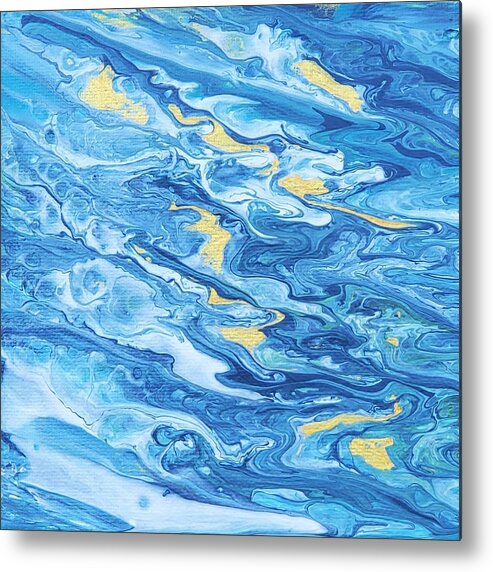 Water Metal Print featuring the painting Deeper Water, Rivers of Paint Collection by Pamela Poole