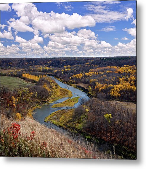 Nd Metal Print featuring the photograph Gorgeous Pembina Gorge ND at Tetrault Forest Lookout by Peter Herman