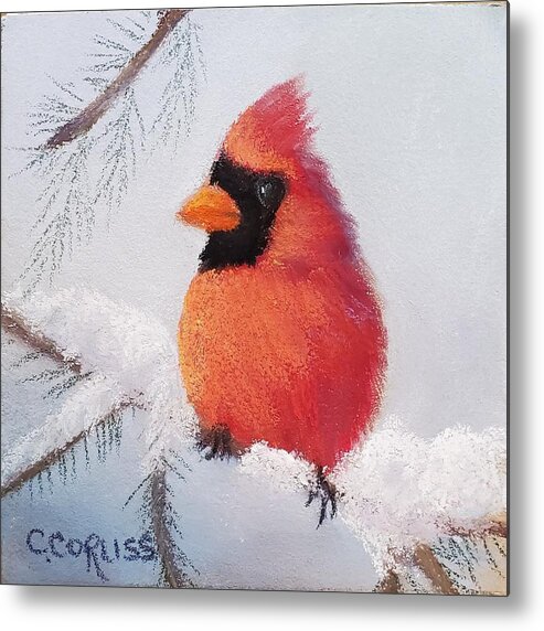  Metal Print featuring the pastel Red by Carol Corliss