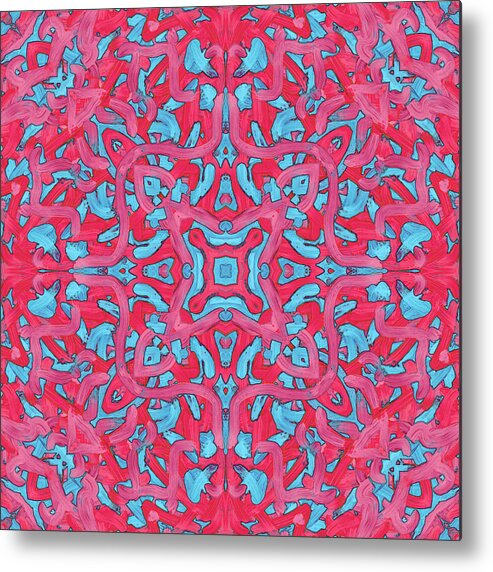 Colour Metal Print featuring the painting S U N - Pattern by Revad Codedimages