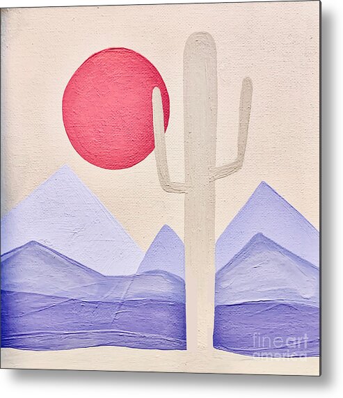 Painting Metal Print featuring the painting The Desert Speaks by Christie Olstad