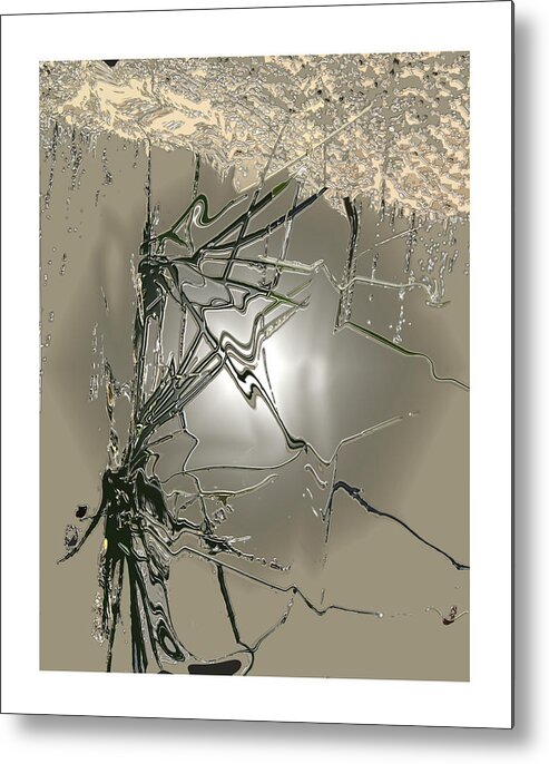 Abstract Metal Print featuring the digital art Wiki by Bob Salo