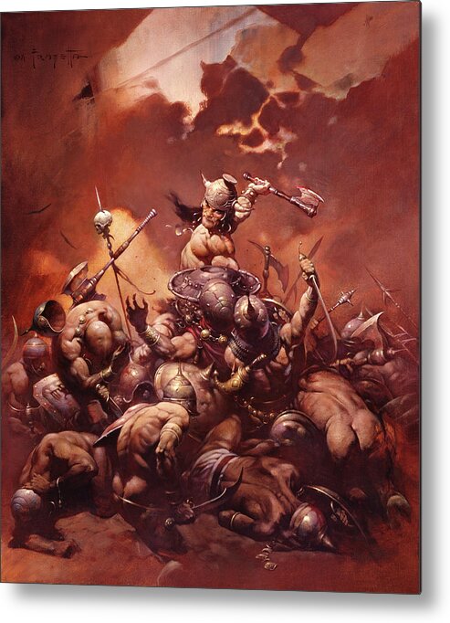 Frank Frazetta Metal Print featuring the painting The Destroyer by Frank Frazetta