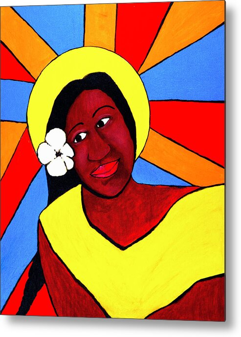 Jose Metal Print featuring the painting Native Queen by Jose Rojas