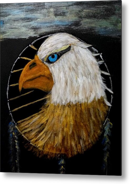 Eagle Metal Print featuring the painting DreamCaught by Anna Adams