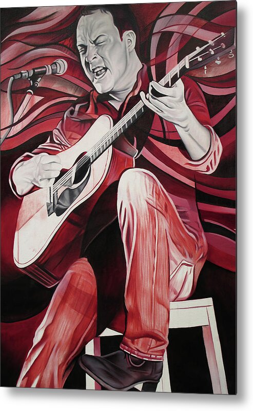 Dave Matthews Metal Print featuring the painting Dave Matthews-On bended Knees by Joshua Morton