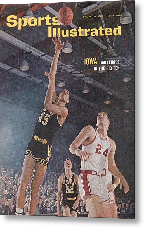 Magazine Cover Metal Print featuring the photograph Iowa George Peeples, 1966 Holiday Festival Sports Illustrated Cover by Sports Illustrated