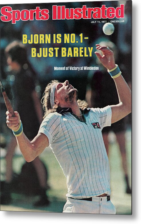 Tennis Metal Print featuring the photograph Bjorn Is No. 1 - Bjust Barely Sports Illustrated Cover by Sports Illustrated