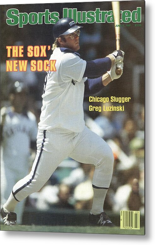 Magazine Cover Metal Print featuring the photograph Chicago White Sox Greg Luzinski... Sports Illustrated Cover by Sports Illustrated