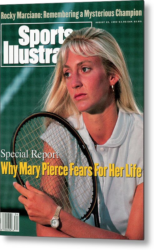 Magazine Cover Metal Print featuring the photograph Mary Pierce, Tennis Sports Illustrated Cover by Sports Illustrated