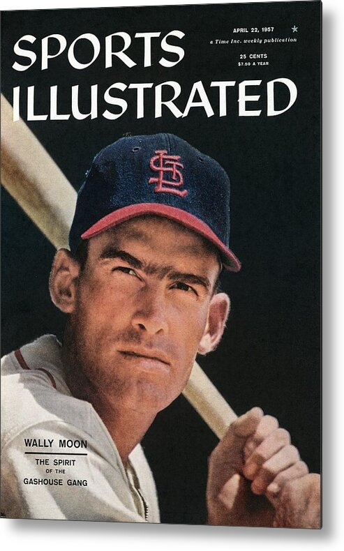 St. Louis Cardinals Metal Print featuring the photograph St. Louis Cardinals Wally Moon Sports Illustrated Cover by Sports Illustrated