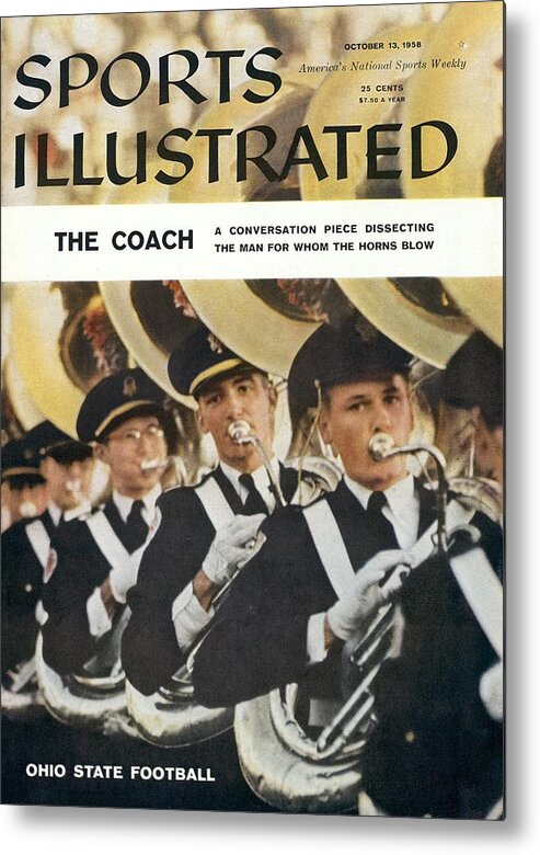 Magazine Cover Metal Print featuring the photograph The Ohio State University Marching Band Sports Illustrated Cover by Sports Illustrated