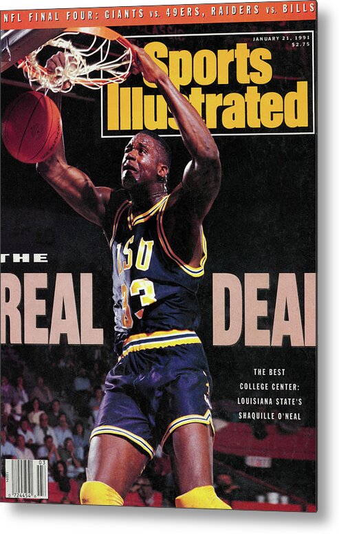Magazine Cover Metal Print featuring the photograph The Real Deal, The Best College Center Louisiana State Sports Illustrated Cover by Sports Illustrated