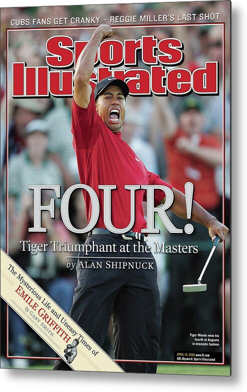 Magazine Cover Metal Print featuring the photograph Tiger Woods, 2005 Masters Sports Illustrated Cover by Sports Illustrated
