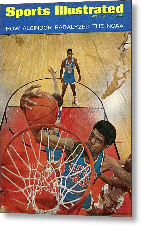 Magazine Cover Metal Print featuring the photograph University Of California Los Angeles Lew Alcindor, 1967 Sports Illustrated Cover by Sports Illustrated