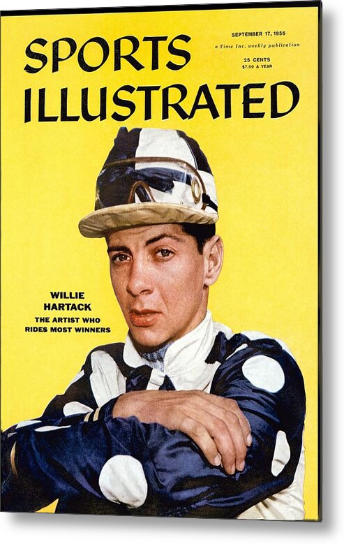Horse Metal Print featuring the photograph Willie Hartack, Jockey Sports Illustrated Cover by Sports Illustrated