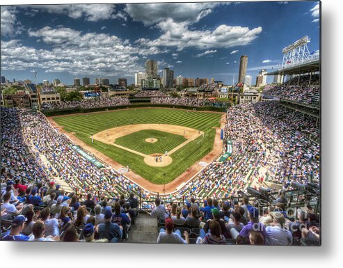 Wrigley Metal Print featuring the photograph 0234 Wrigley Field by Steve Sturgill