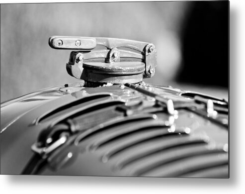 1929 Birkin Blower Bentley Hood Ornament Metal Print featuring the photograph 1929 Birkin Blower Bentley Hood Ornament by Jill Reger