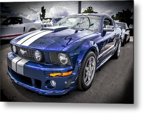 2008 Mustang Metal Print featuring the photograph 2008 Ford Shelby Mustang with the Roush Stage 2 Package by Rich Franco