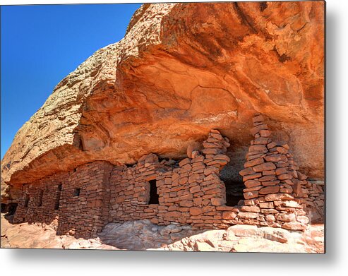 Anasazi Metal Print featuring the photograph Anasazi Citadel Ruin - Cedar Mesa #2 by Gary Whitton