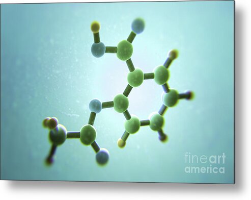 Drugs Metal Print featuring the photograph Aspirin Molecule by Science Picture Co