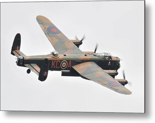 Avro Lancaster B1 Pa474 Raf Bomber Thumper Kca Fairford Royal Air Force Riat International Tattoo Metal Print featuring the photograph Avro Lancaster B1 PA474 #1 by Tim Beach