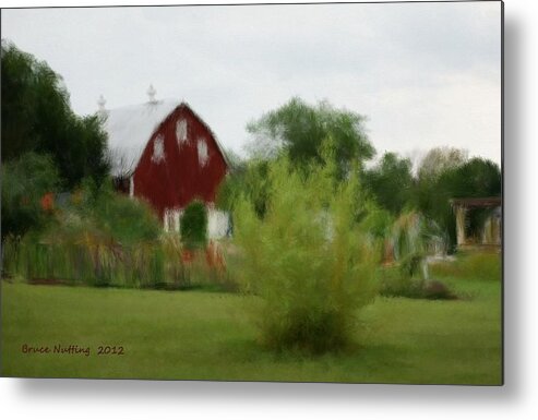 Barn Metal Print featuring the painting Barn in Wisconsin #1 by Bruce Nutting