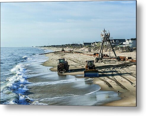 Nobody Metal Print featuring the photograph Beach Restoration Project #1 by John Greim/science Photo Library
