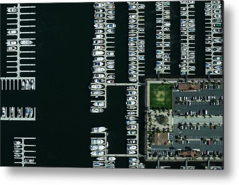 Tranquility Metal Print featuring the photograph Boats In The Harbour #1 by Michael H