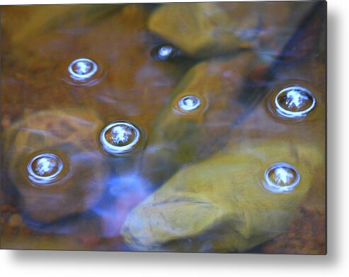 Bubbles Metal Print featuring the photograph Bubbles Floating 2 #1 by James Knight