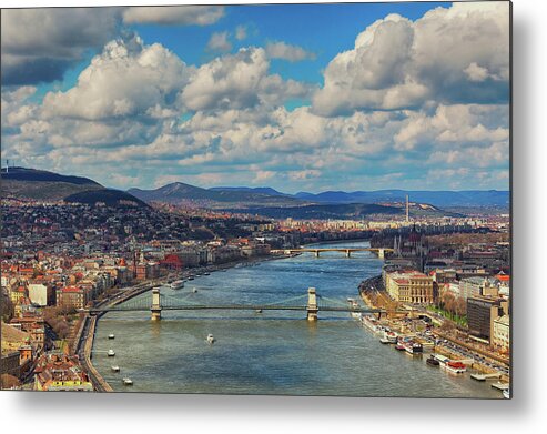 Outdoors Metal Print featuring the photograph Budapest Cityscape #1 by Mammuth