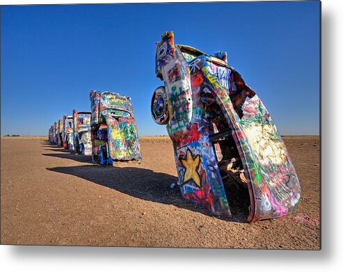 Cadillac Metal Print featuring the photograph Cadillac Ranch #1 by Peter Tellone