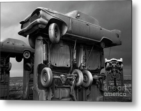Carhenge Metal Print featuring the photograph Carhenge 4 #1 by Bob Christopher
