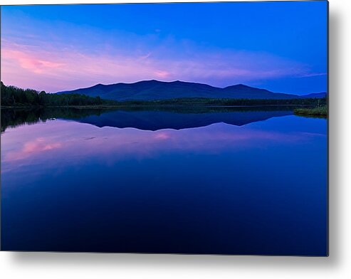 Cherry Pond Metal Print featuring the photograph Cherry Pond Blue Hour Reflections #1 by Jeff Sinon