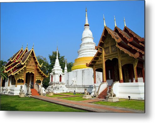 Wat Metal Print featuring the photograph Chiang Mai Temples #1 by Artur Bogacki