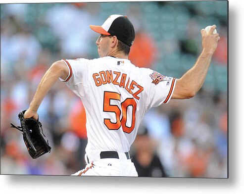 American League Baseball Metal Print featuring the photograph Chicago White Sox V Baltimore Orioles #1 by Mitchell Layton