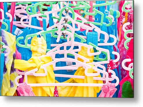 Accessories Metal Print featuring the photograph Colorful tops #1 by Tom Gowanlock