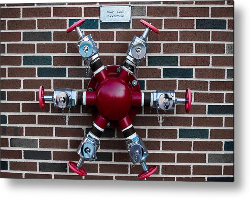 Fire Hydrant Metal Print featuring the photograph Crazy Water Pump #1 by Hillis Creative