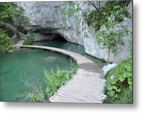 Scenics Metal Print featuring the photograph Croatia, Plitvice Lakes National Park #1 by Photostock-israel