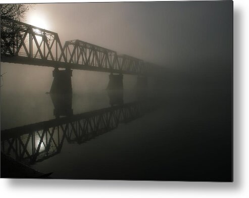 Connecticut River Metal Print featuring the photograph Crossing #1 by Andrea Galiffi
