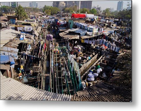 Dhobi Ghat Metal Print featuring the photograph Dhobi Ghat Open-air Laundry #1 by Mark Williamson