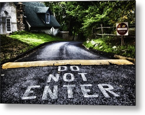 Landscape Metal Print featuring the photograph Do Not Enter by Madeline Ellis