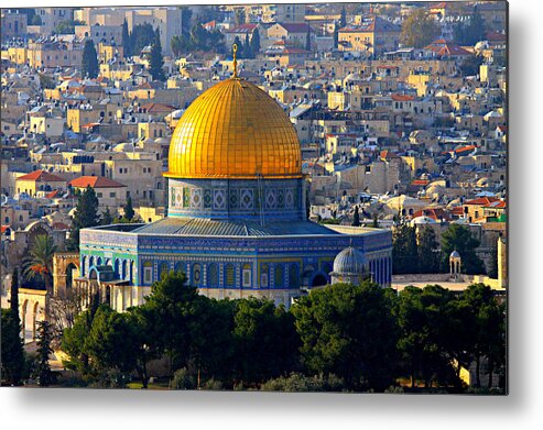 Dome Metal Print featuring the photograph Dome of the Rock #1 by Stephen Stookey