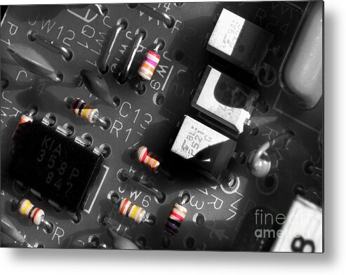 Electronics Metal Print featuring the photograph Electronics 2 by Michael Eingle