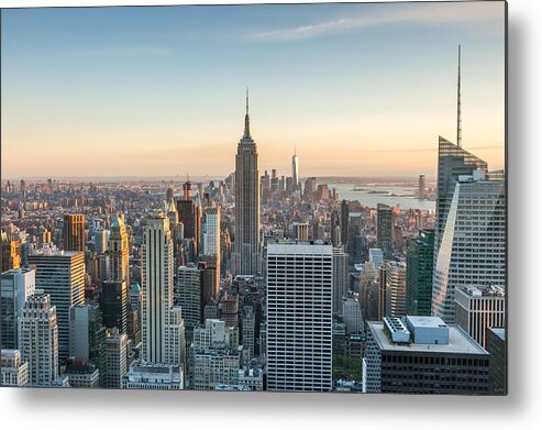 Downtown District Metal Print featuring the photograph Empire State building and skyline, New York, USA #1 by Matteo Colombo